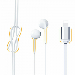 Słuchawki + mikrofon iPhone Lightning VIDVIE HS647 białe
